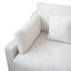 Canapé d'angle en lin de grande taille pour salon