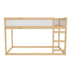 Lit enfant convertible 3-en-1 Max & Finn Saffiano, naturel/blanc