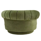 Fauteuil d'appoint pivotant moderne avec coussin épais, fauteuil club rond en chenille, fauteuil pivotant à 360° pour salon ou appartement - Panipeachy