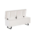 Banc de rangement Broadmore en bois d'acacia de 46 pouces