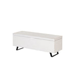 Banc de rangement Broadmore en bois d'acacia de 46 pouces