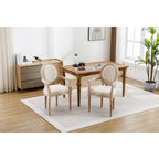 Ensemble de 2 fauteuils de salle à manger en tissu rembourré