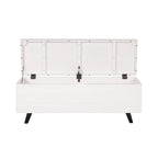 Banc de rangement Broadmore en bois d'acacia de 46 pouces