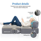WOWMAX Canapé Lit Pliant Convertible Fauteuil Lit Pliant avec Traversin